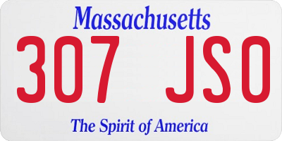 MA license plate 307JS0