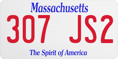 MA license plate 307JS2