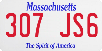 MA license plate 307JS6