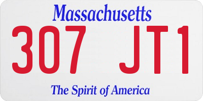 MA license plate 307JT1