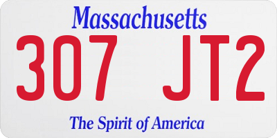 MA license plate 307JT2
