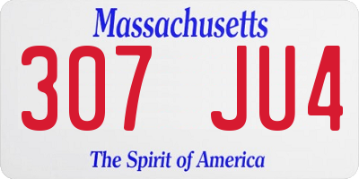 MA license plate 307JU4