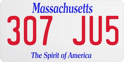 MA license plate 307JU5