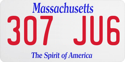 MA license plate 307JU6