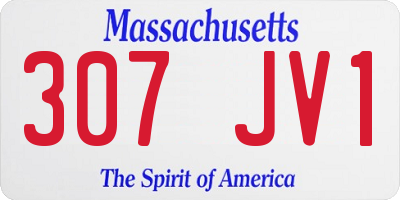 MA license plate 307JV1