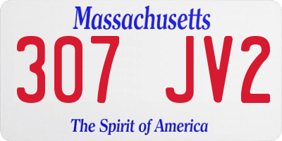 MA license plate 307JV2