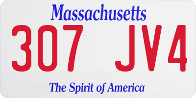 MA license plate 307JV4
