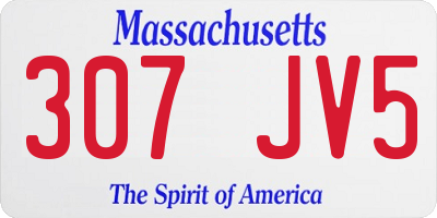 MA license plate 307JV5