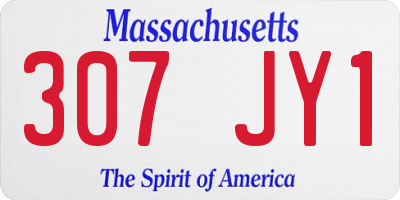 MA license plate 307JY1