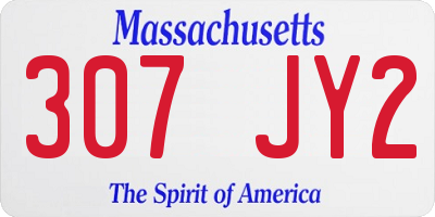 MA license plate 307JY2