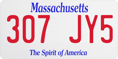 MA license plate 307JY5