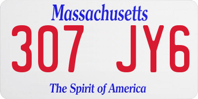 MA license plate 307JY6