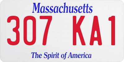 MA license plate 307KA1