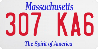 MA license plate 307KA6