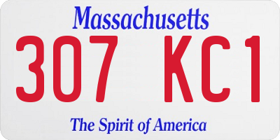 MA license plate 307KC1