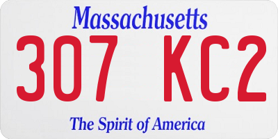 MA license plate 307KC2