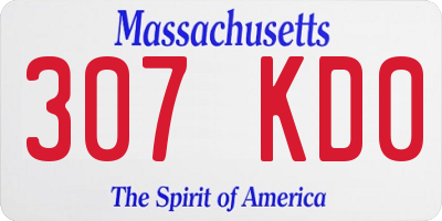 MA license plate 307KD0