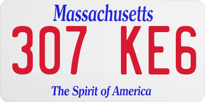 MA license plate 307KE6