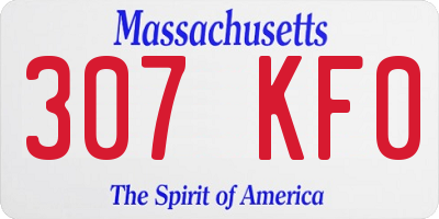 MA license plate 307KF0