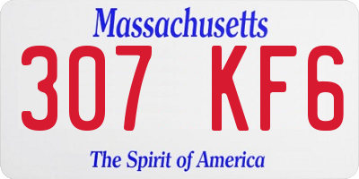 MA license plate 307KF6