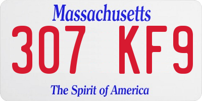MA license plate 307KF9