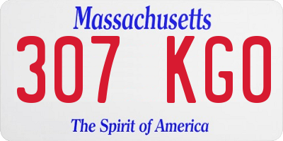 MA license plate 307KG0
