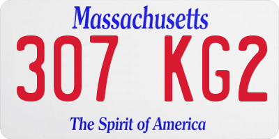 MA license plate 307KG2