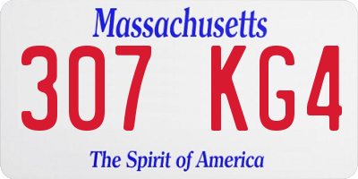 MA license plate 307KG4