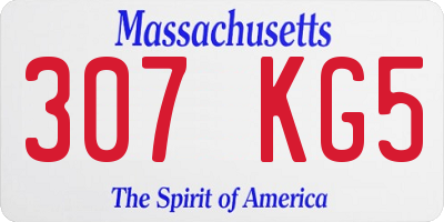 MA license plate 307KG5