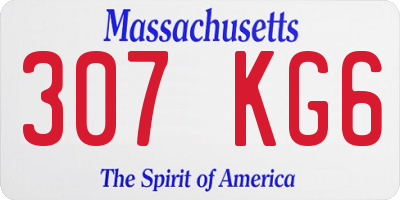 MA license plate 307KG6