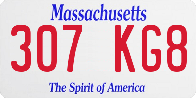 MA license plate 307KG8