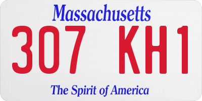 MA license plate 307KH1