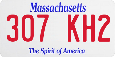 MA license plate 307KH2