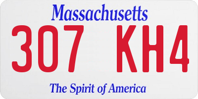 MA license plate 307KH4