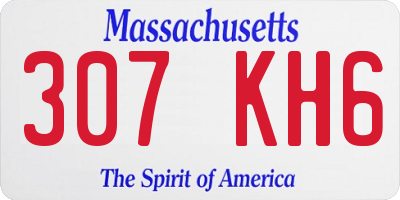 MA license plate 307KH6