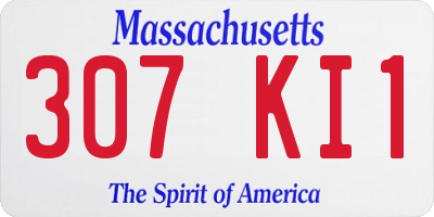 MA license plate 307KI1