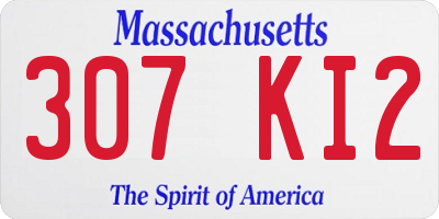 MA license plate 307KI2