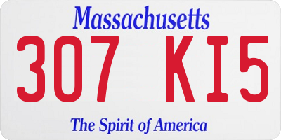 MA license plate 307KI5