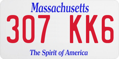 MA license plate 307KK6