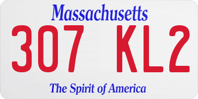 MA license plate 307KL2