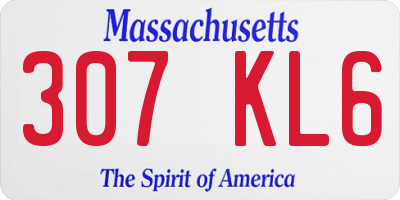 MA license plate 307KL6