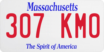 MA license plate 307KM0