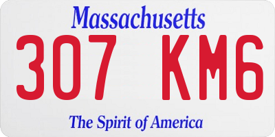 MA license plate 307KM6