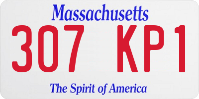 MA license plate 307KP1
