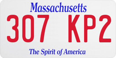 MA license plate 307KP2