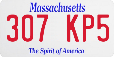 MA license plate 307KP5