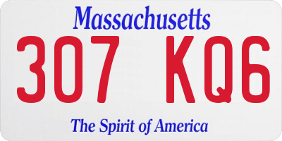MA license plate 307KQ6