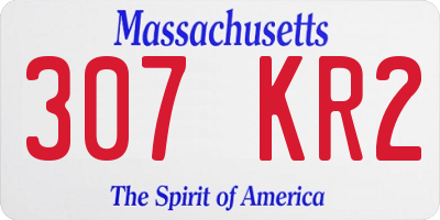 MA license plate 307KR2