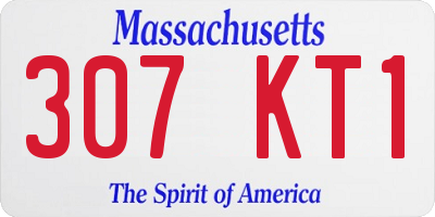 MA license plate 307KT1