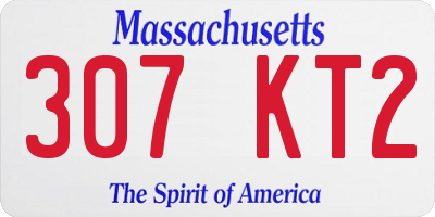 MA license plate 307KT2